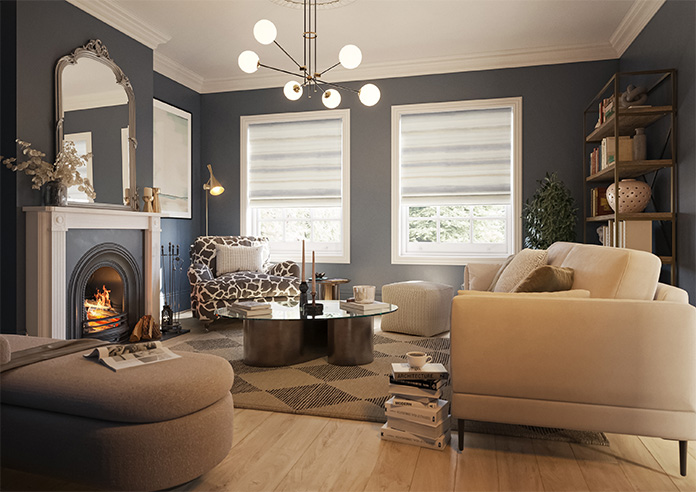 Ombre Velvet, Silver - Roman Blind - Image 6